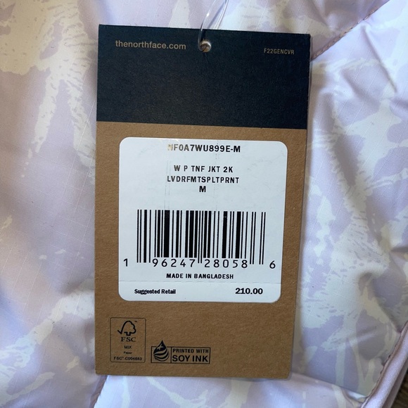 💜SOLD💜The North Face jacket LAVENDAR/WHITE, size Medium - Picture 2 of 7